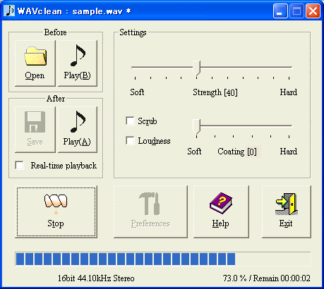 WAVclean Screenshot